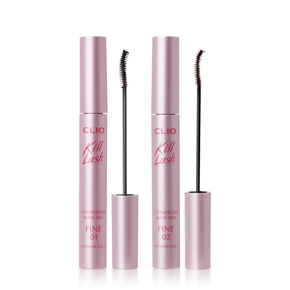 CLIO Kill Lash Superproof Mascara Fine 002 Mousse Brown, Korean