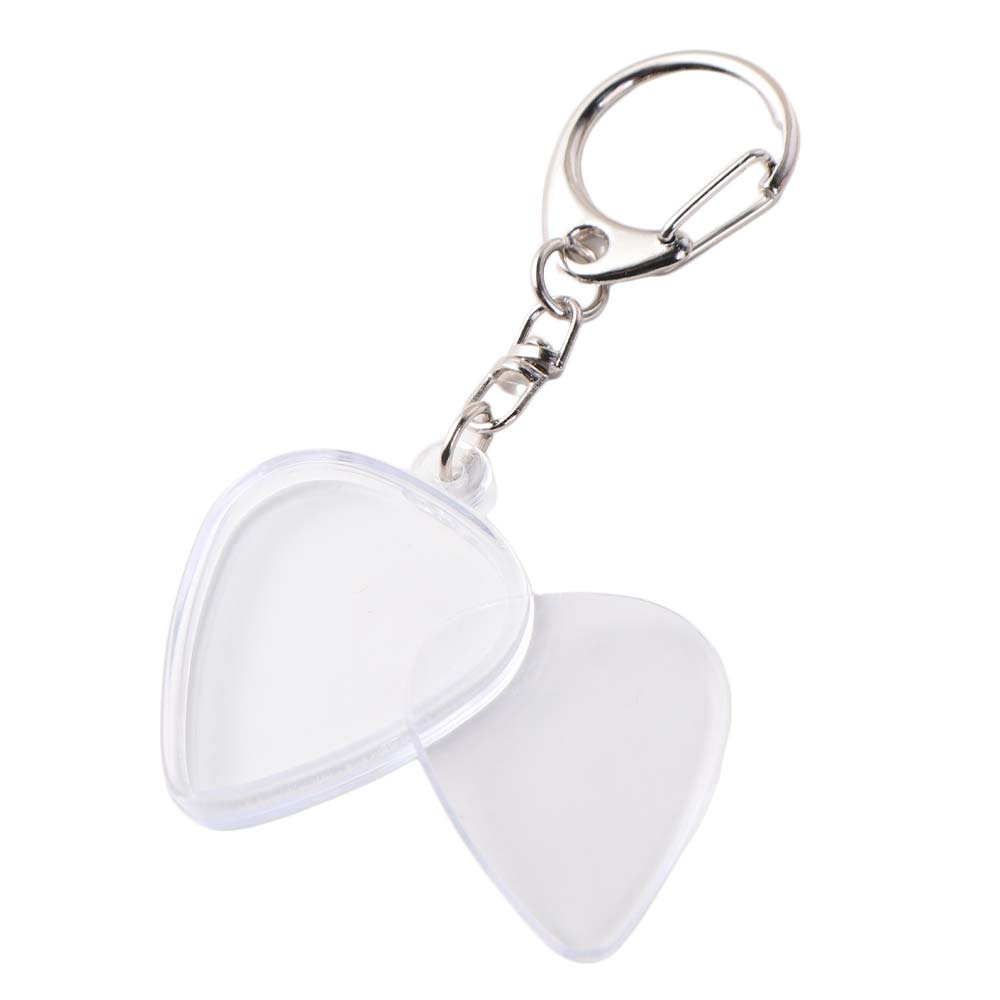Picks Size Case Guitar Pick Keyring Transparent Guitar Pick Keychain Jewelry Gift