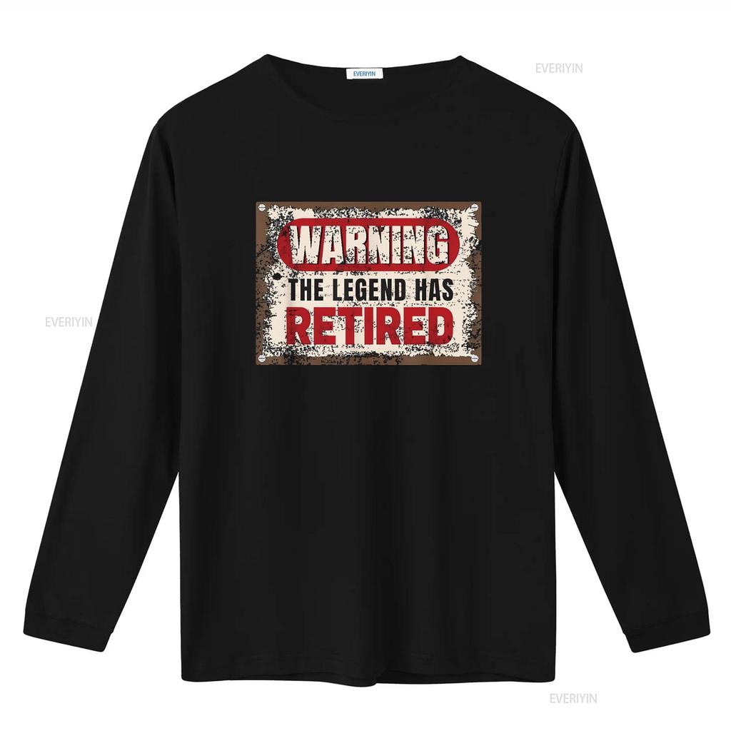 Womens Warning The Legend Has Retired Funny Retirement Quote T Shirt White Large vintage Washed streetwear graphic Breathable