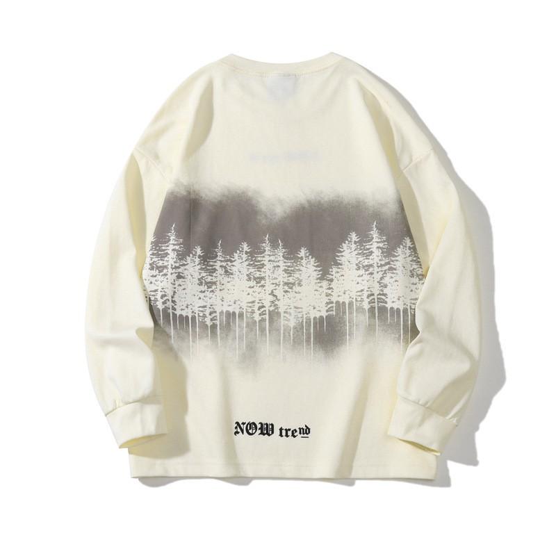Oversized Streetwear Graphic Print Crewneck Sweatshirt Unisex Loose Fit Long Sleeve Hoodie-Free Pullover Fall