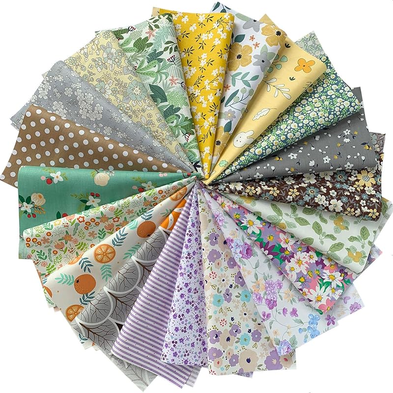 

20 pieces material cloth floral pattern 25×25cm For DIY handicrafts 100% cotton handmade patchwork cloth DIY handicraft supplies