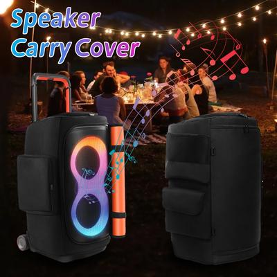 Speaker Carry Cover Zipper Closure Portable Speaker Dust Case Wear Resist Double-Sided Speaker Storage Bag for JBL PARTYBOX 520