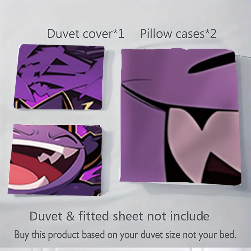 3Pcs Gengar Street Art Bedding Sets For All Sizes New 3D Printed Bed Cover Comforter Duvet Cover Pillowcase Bedroom Decoration