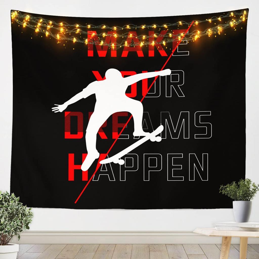 Japanese Style Tapestry Traditional Retro Theme Tapestry Wall Hanging Koi Fish Print Wall Tapestry Cherry Blossom Wall Art For