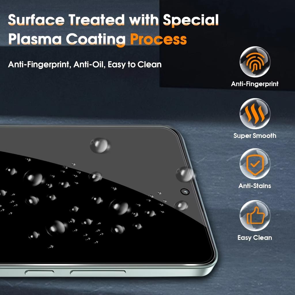 2pcs Privacy Tempered Glass For XiaoMi Redmi 14C 4G/5G REDMI 15C 4G Redmi 13C 12C 10C Anti-spy Screen Protector 9H Hardness Glass Film