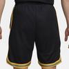 Nike Striped Color Block Loose Fit Straight Leg Basketball Shorts Men shorts Black Gold FN2652-011
