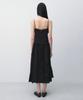 Insilence Woman Vintage Frill Maxi Dress Black
