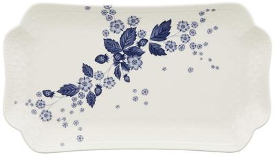 Wedgwood Strawberry Bloom Indigo Fish X 40000818 Dish, 25.5cm 14.5cm (Used)