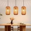 Suspension - NETTLIFE - Rattan Head Lustre 3 - Black - Ø71 Cm - Nordic Style - E27