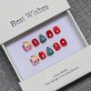 Kids Wearable Handmade Nail Art Stickers - Christmas Short Detachable False Nails
