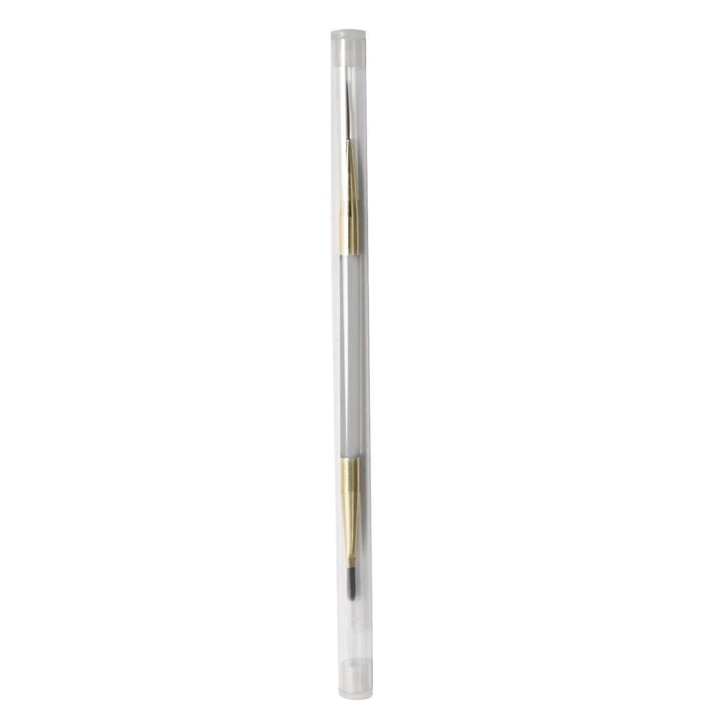 Dual-Tip Flexible Plaid Nail Art Brush & Liner Pen