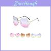 Rimless Transparent Women Glasses Oversized Clear Lens Sunglasses Gradient Color