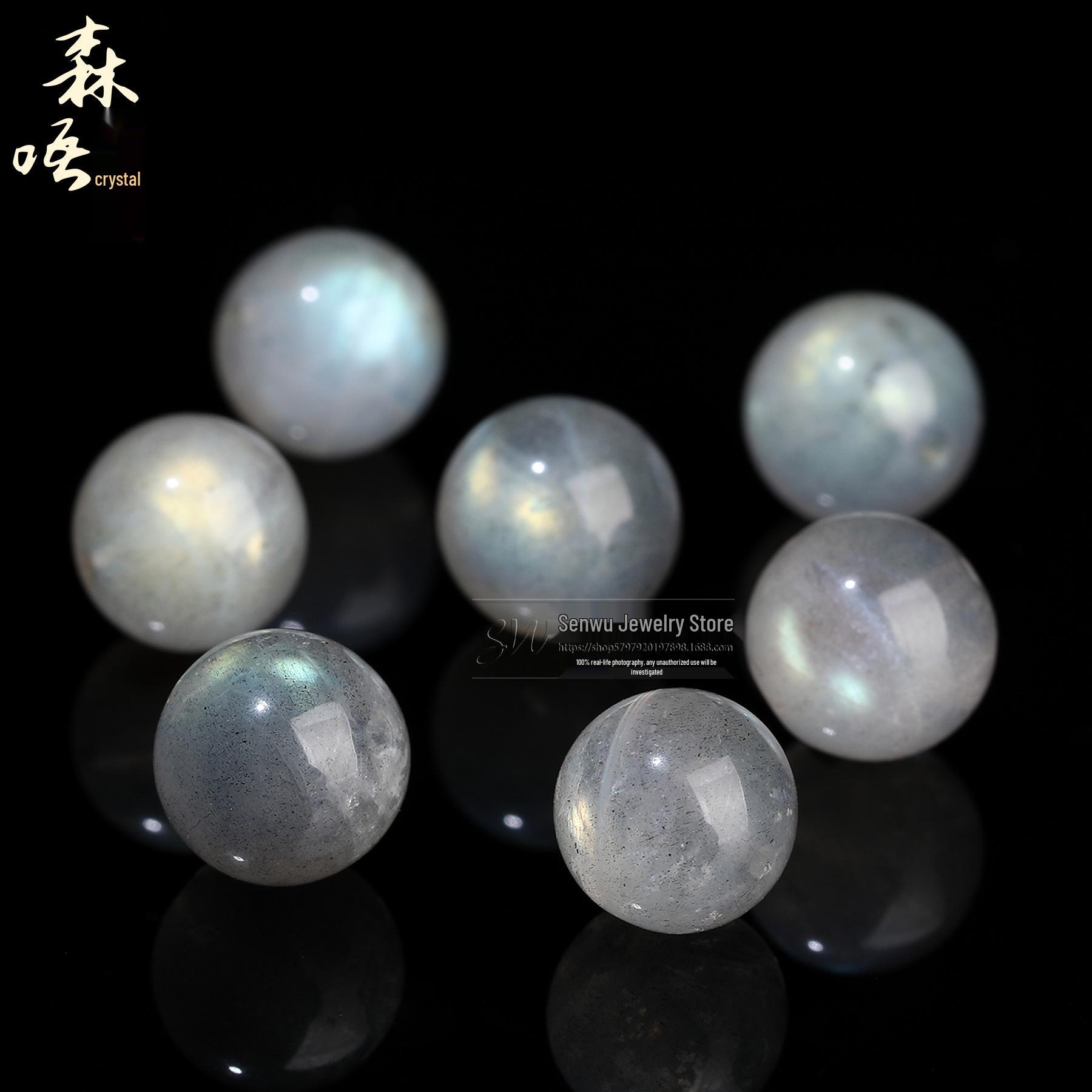 Natural Gray Moonstone Round Beads for DIY Jewelry 4mm per piece