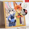 Disney Pearl Painting DIY Zootopia Sparkling Cute Pearl Art Painting Pearl Gem Painting, Home Wall Decoration Crafts
