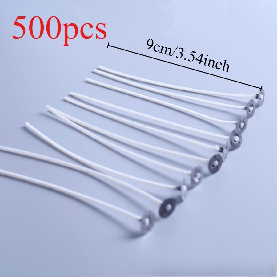 100 PCS/500 PCS 6.5-16cm Candle Wicks Smokeless Wax Pure Cotton Core For DIY Candle Making Pre-Waxed Wicks Party Supplies