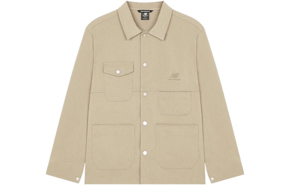 New Balance Jackets Men s Khaki Lapel Moderate Straight Fit AMJ23321-DRI M