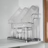 2 Tier Cup Storage Rack with Drain Tray Cup Organizer Household Bottle Drying Rack  Countertop