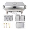 Gold-Plated Stainless Steel Folding Lid Buffet Burner Chafing Dish