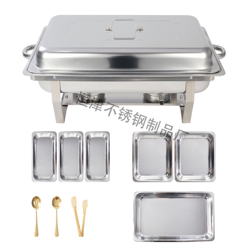 Gold-Plated Stainless Steel Folding Lid Buffet Burner Chafing Dish