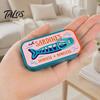 Boîte à bijoux pour la Saint-Valentin avec support de rangement en arête de poisson, Organisateur portable de boîte à sardines divisé pour boîte à boucles d'oreilles, Léger et compact