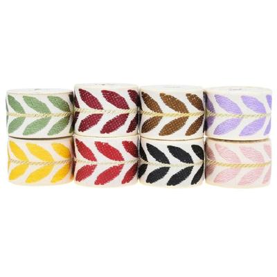 Rollo de Cinta Decorativa de Hojas 1 pulgada 25 mm de Ancho para Ramilletes de Flores Envoltura de Regalos