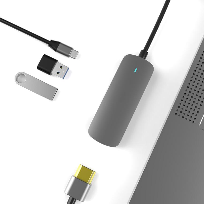 Type-C Docking Station To Hdmi Pd Dual Usb Four-in-one USB 3.0 Hub