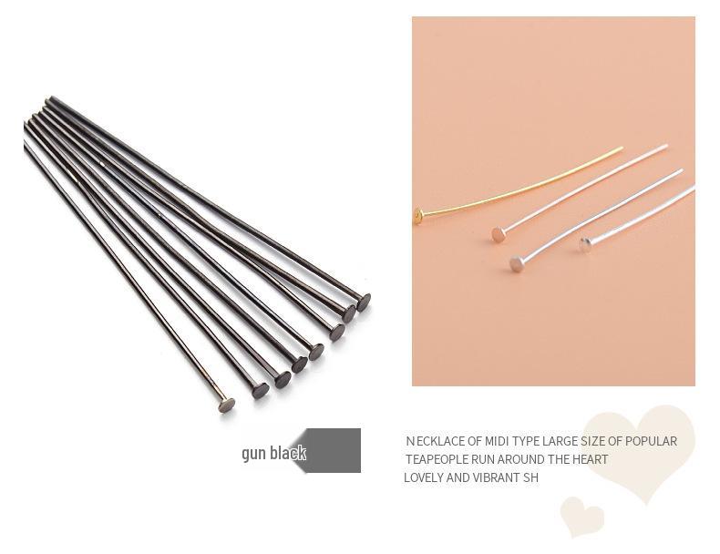 Accesorios para Hacer Joyería DIY Hecha a Mano: Alfileres Planos y de Cabeza T para Collares y Pulseras