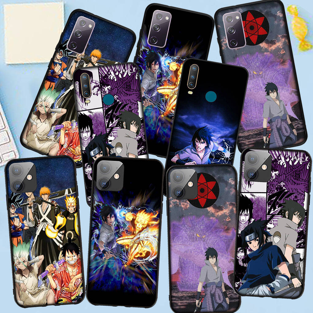 Phone Case for iPhone 17 15 16 Plus Redmi Note 14 12 11 13 Pro Max Huawei P30 P20 Lite OPPO A60 A40 A80 A18 A16 A54 Cartoon Naruto Uchiha Sasuke Cover