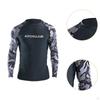 Men's Swimsuit, Printed Surf Suit, Long Sleeve Softsuit, Shirt, Rashguard for Surfing,