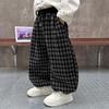 Boys' Korean-Style Loose Plaid Pants - Versatile, Fashionable Spring/Autumn Long Pants for Small To Medium Children (2025)