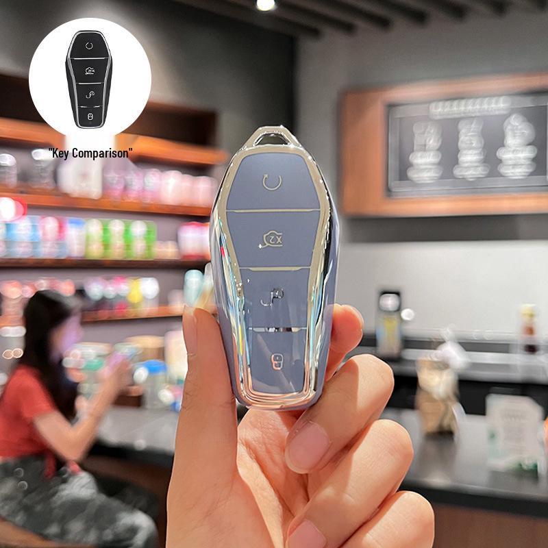 Compatible Key Case for 24 BYD Models: QinPLUS, Tang DMI, Dolphin, Seagull, e2, Song Pro, Qin Han EV, e6.