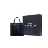 New COACH Field Cow Leather Tote Bag, Shopping Bag, Handbag, Shoulder Bag, Crossbody Bag Medium Size Women's Midnight Blue CD750-V5BHP