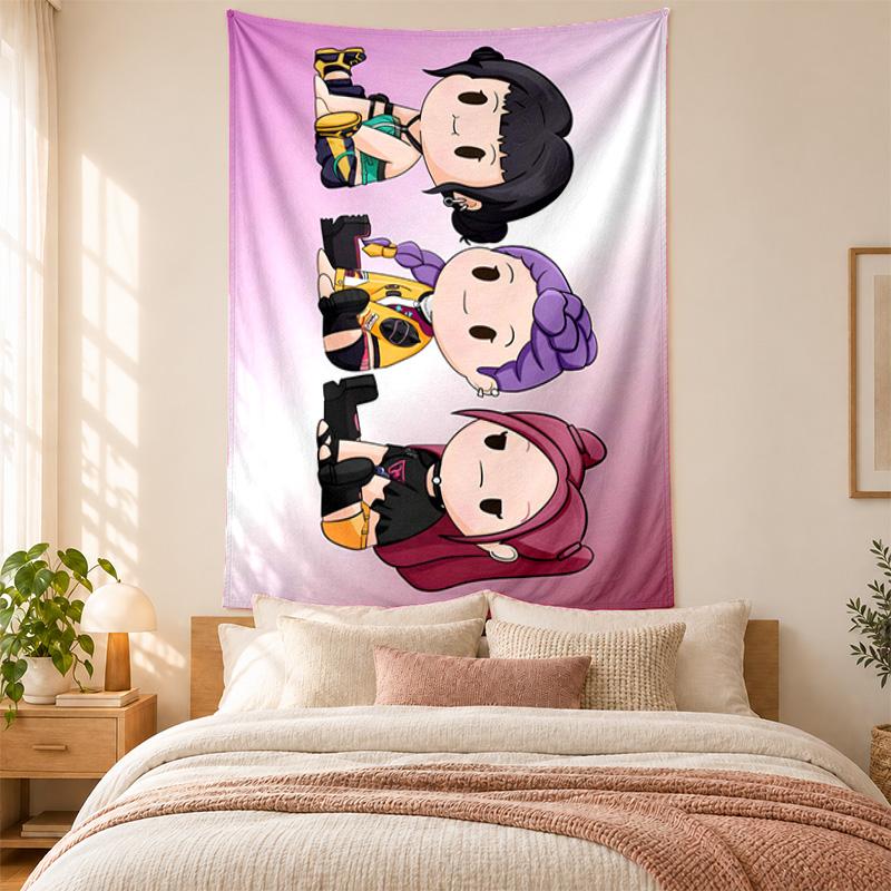 Kpop Dämonenjäger Wandteppich hohe Qualität zur Dekoration von Wohnzimmer Schlafzimmer Studentenwohnheim Wänden ideal als Schlafzimmer Wandkunst oder Weihnachtsgeschenk