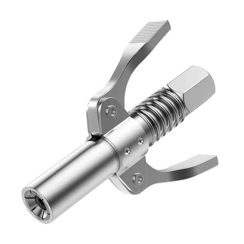 Grease Gun Coupler Heavy-Duty 10000 PSI NPTI/8 Quick Release Oil Pump Tip Tool Pressure Grease Nozzle Car Syringe Lubricant Tip