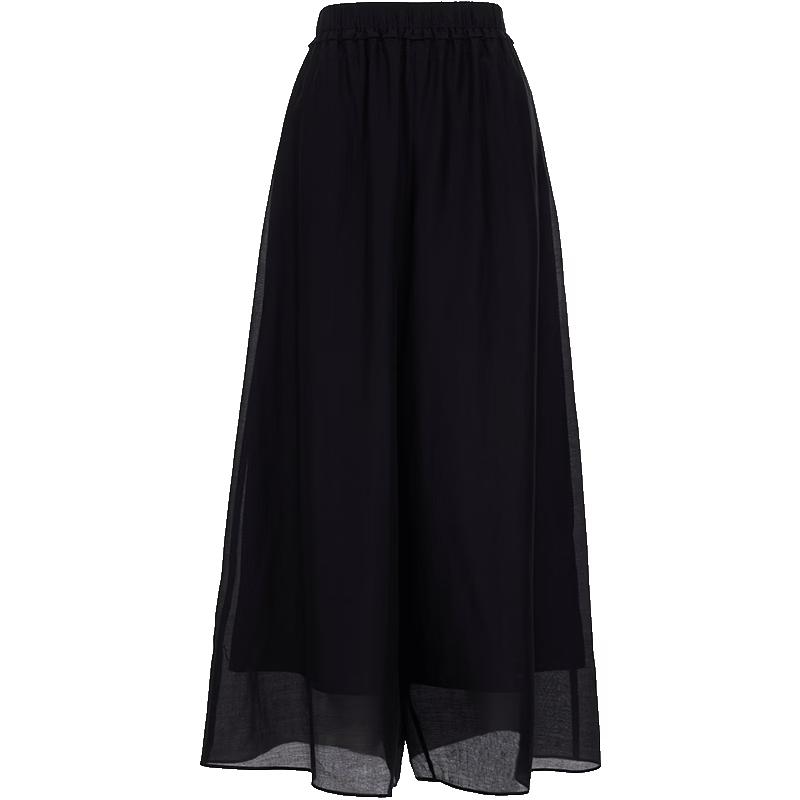 VEROMODA Women s Lyocell Blend Wide-Leg Cropped Pants L