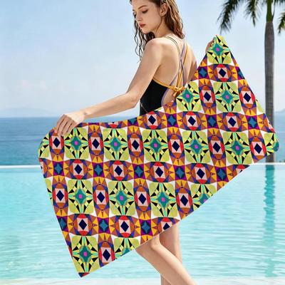 Decor P-Patterns Towel Multi-purpose Quick Dry Towel Family Outdoor Pool Beach Travel Daily Bath Use