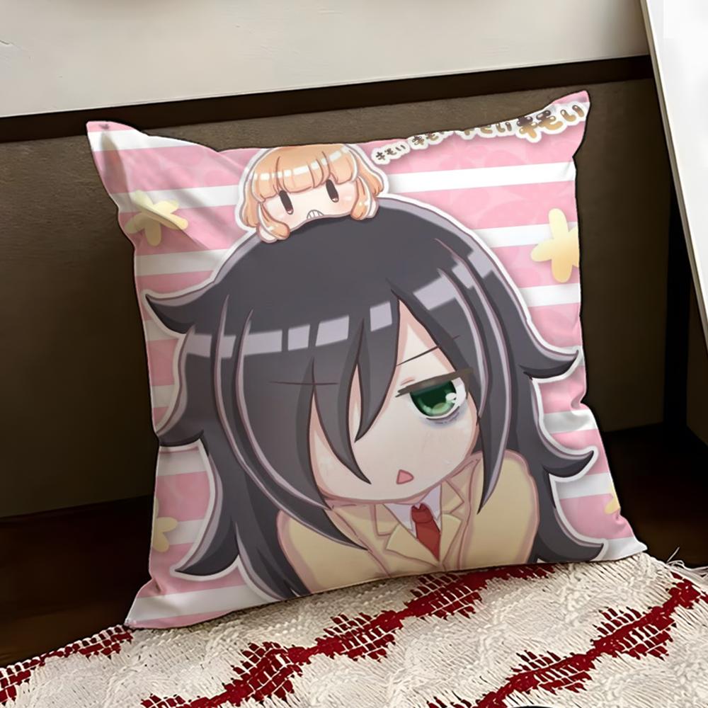 KKuroki TTomoko Cushion Cover Reversible Soft Durable Pillow Cover Home Car MultiScene Use for Daily Comfort