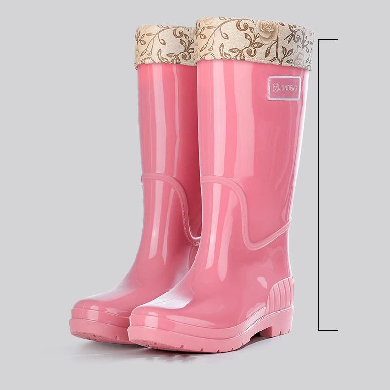 

Tall Rain Boots With Waterproof Anti Slip And Plush Insulation Fashionable Adult Water Shoes 39-40