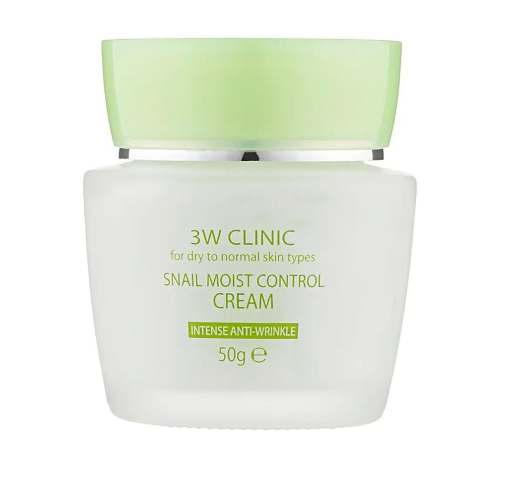 Moisturizing Face Cream with Snail Mucin Snail Moist Control Cream 3W Clinic 50 G