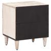 Nightstand White 40 x 33.5 x 46 cm Solid Mango Wood