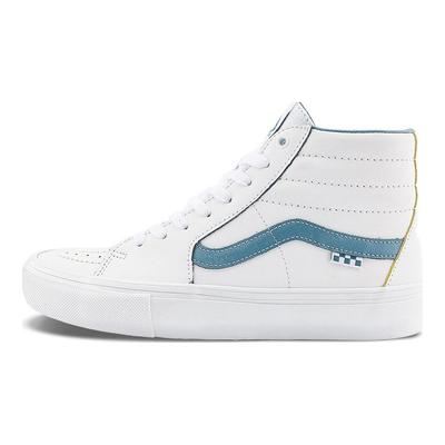 Sk8 High Top Skate Shoes Unisex Sneakers White Blue VN0A5FCCZ5D