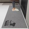 Kitchen Carpet Non-slip Wear-resistant Waterproof Floor Mat Gray Minimalist Pattern Rug Long Size Home Decoration Foot Mats