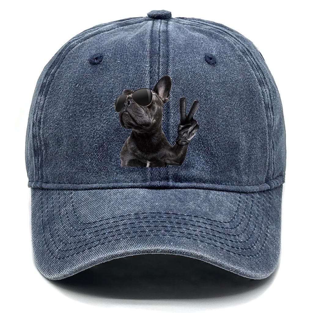 Cool Dog In Sunglasses Print Adjustable Sun Hat Sports Hat Headwear Leisure Snapback Baseball Cap Perfect For Outdoor Sports