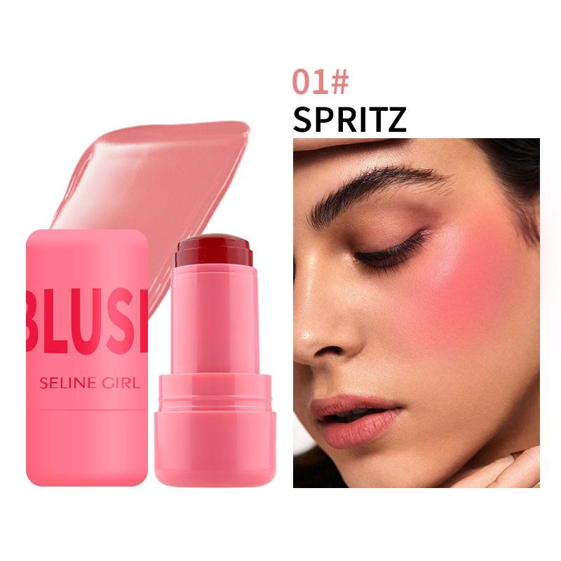 SELINE GIRL Warm Lip and Cheek Jelly Blush Grooming Brightening Color Lip Gloss Stick Premium Blush Balm s023 jelly blush 01