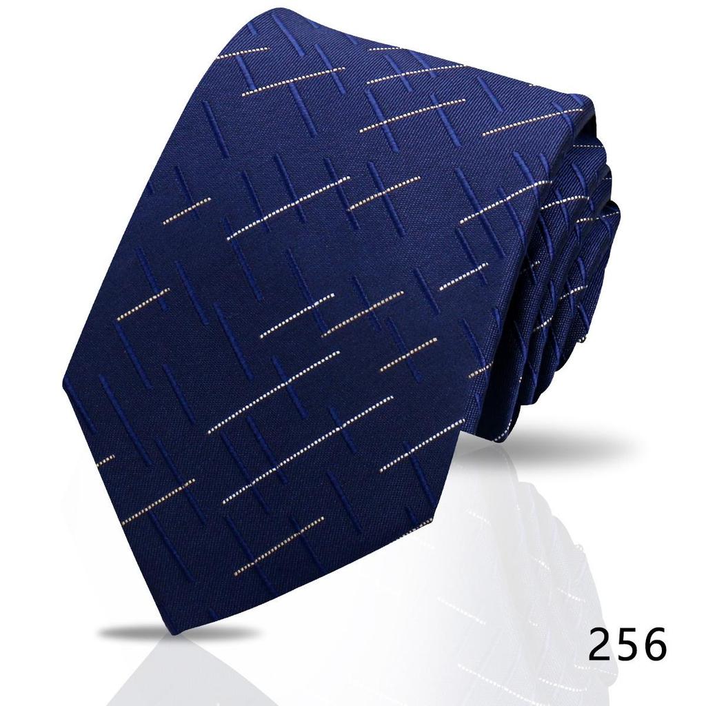 Men's High-Grade Black and Red Striped Silk Tie for Formal and Wedding Wear - 8CM