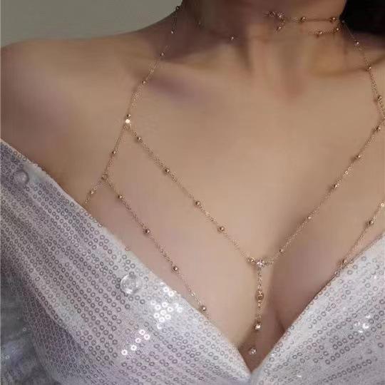 Sex underwear seduction imprisoned chain * body chain flash diamond pendant tassel pure desire sexy neck chain necklace