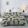 Die Dackel-Pose Decke Bedruckte Überwurfdecke Plüschige Flauschige Flanell-Fleece-Decke Weiche Überwürfe für Sofa Couch und Bett