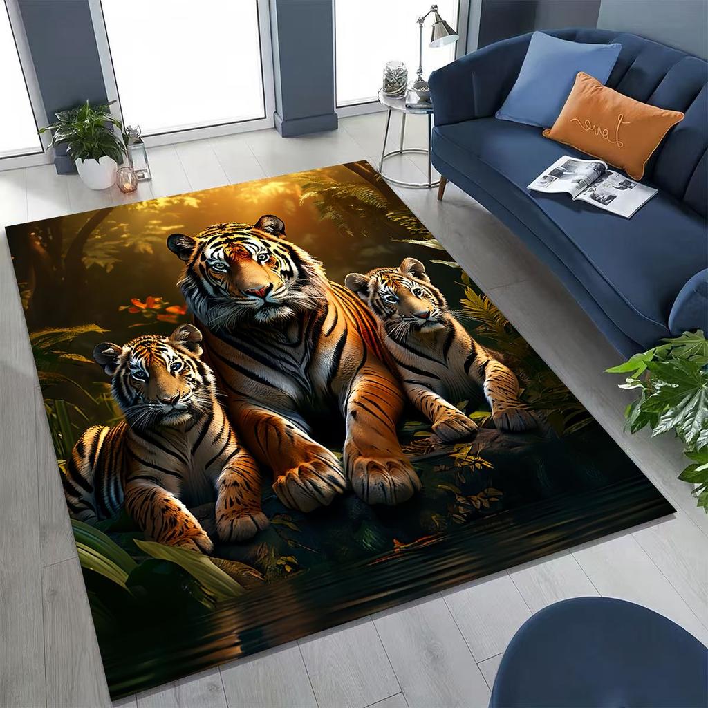 27 Style Wild Animal Tiger Beast Cartoon Rug for Bedroom Living Room Sofa Home Doormat Decor, Large Kid Play Non-slip Floor Mat