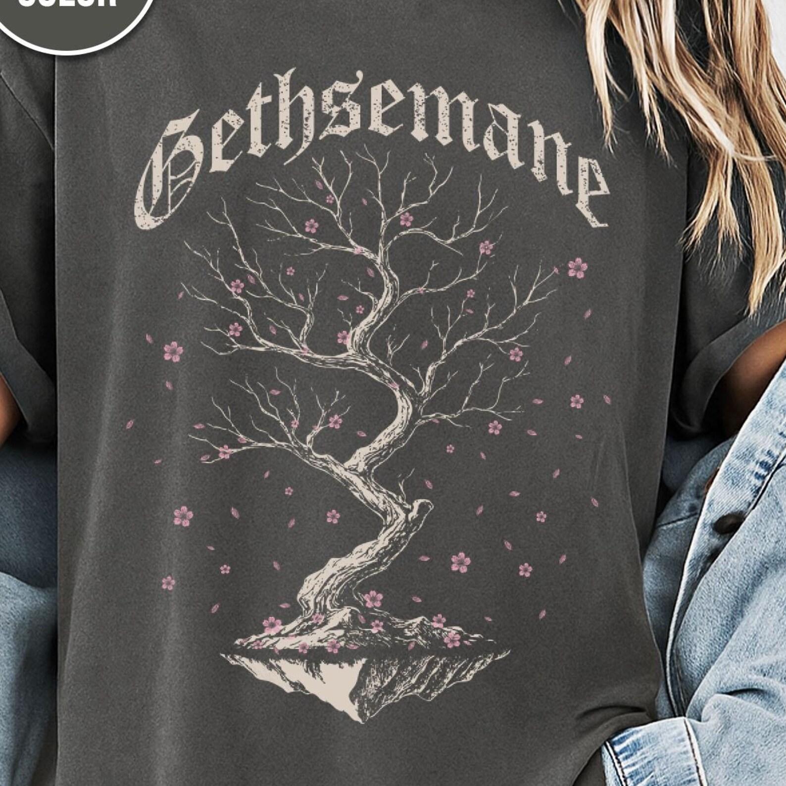 Dark Botanical, Graphic Tee, Gothic Tree, Cherry Blossom Shirt, Unisex Tee, Comfort Colors Tee, Gothic Clothing, GifT shirt XL