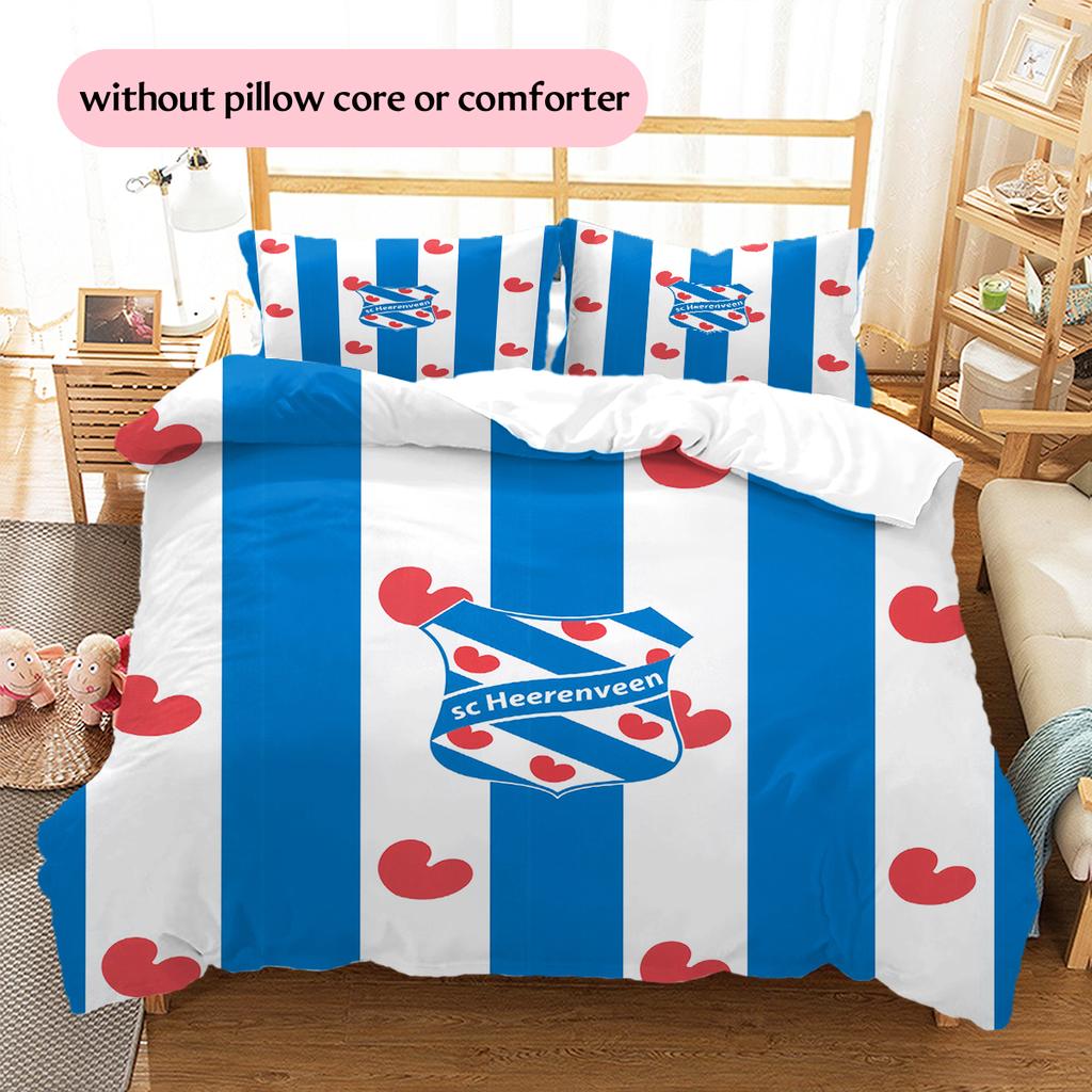 SC Heerenveen Pattern Bedding Home Decoration Birthday & Festival Gift (1 * duvet cover + 2 * pillowcase, without core)